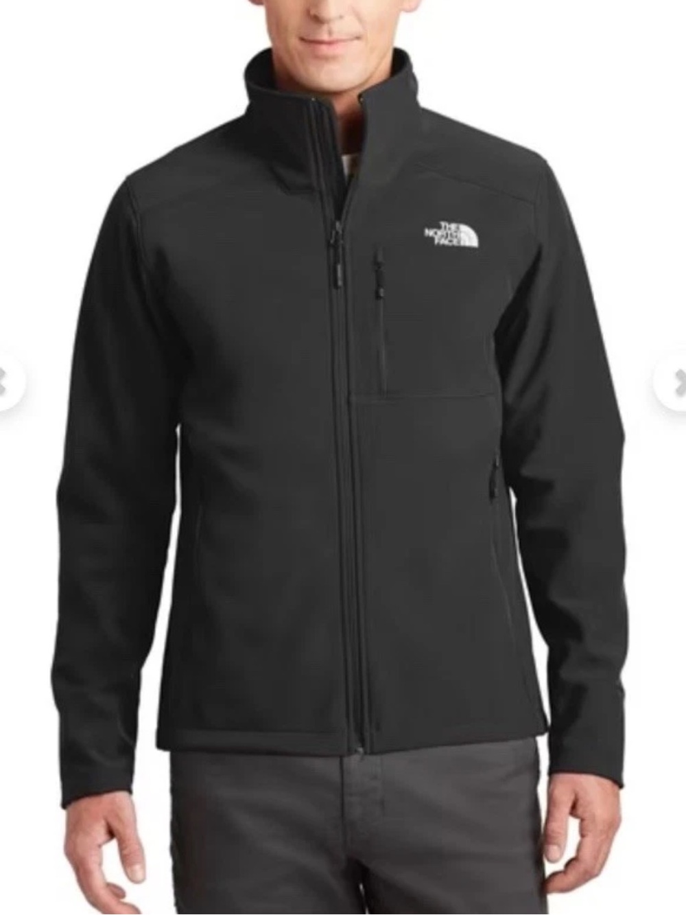 The North Face Men's Black Apex Barrier Soft Shell Jacket Full Zip Sz Large